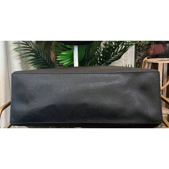 TORY BURCH BLACK STEFANO LEAHTER ROBINSON LARGE TOTE - Picture 6 of 13